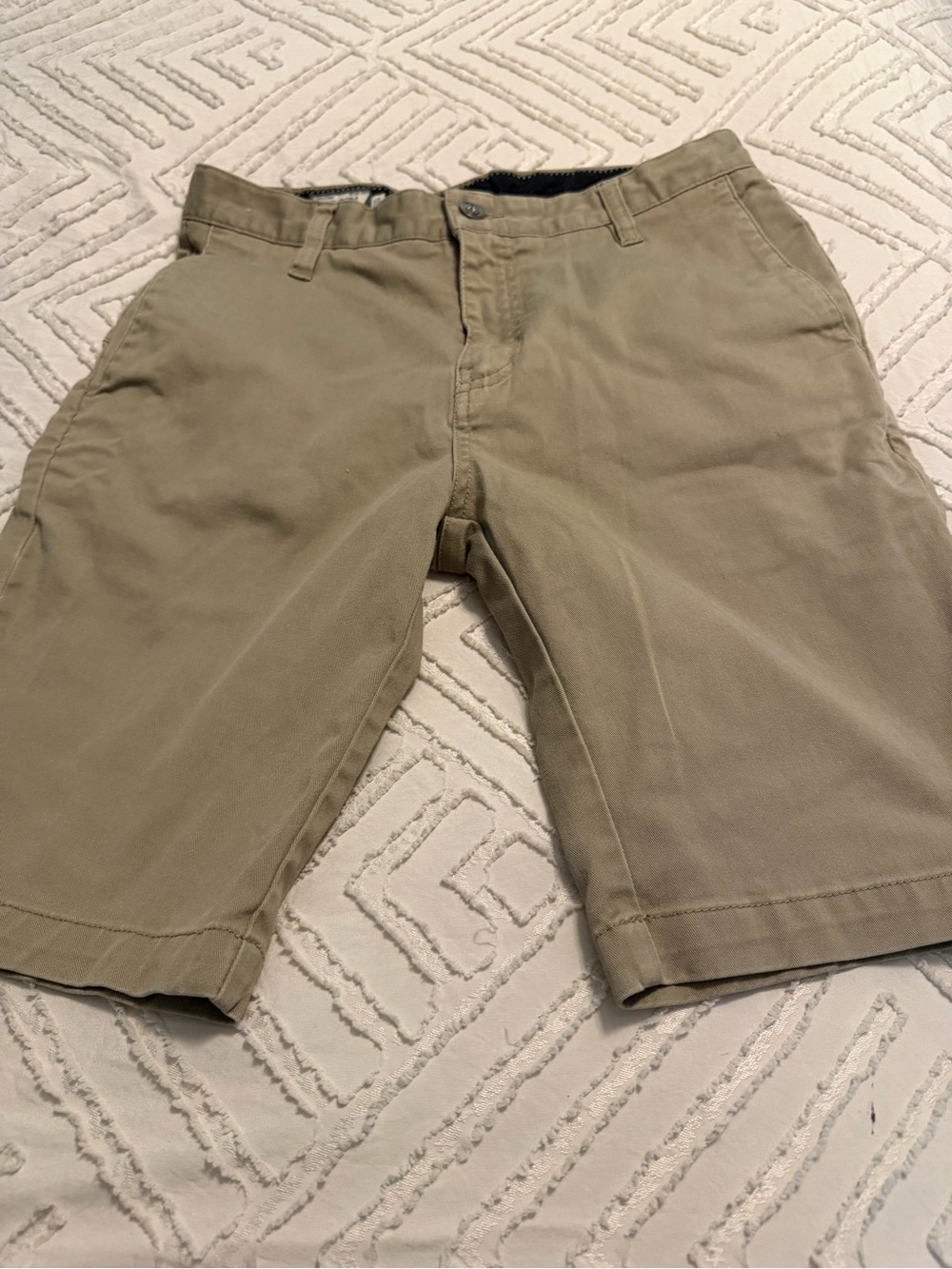 Volcom Men's Flat Front Khaki Shorts - Tan